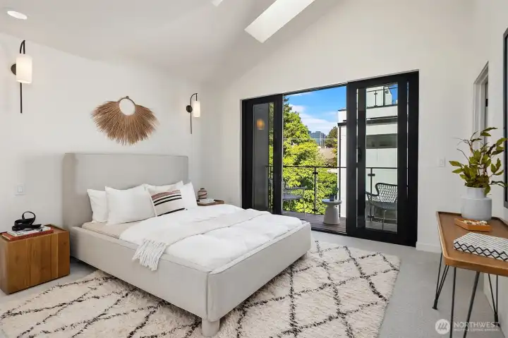 Primary Suite with Vaulted Ceilings and Skylights Primary Suite with Vaulted Ceilings and Skylights