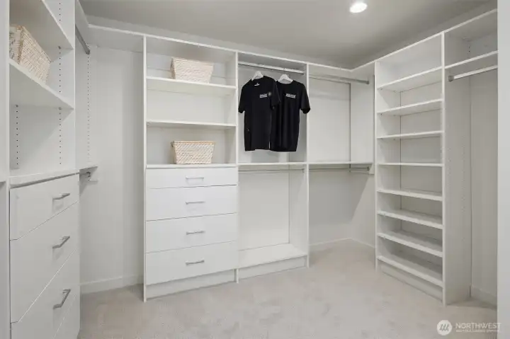 Primary Walk-in Closet with Closet System Primary Walk-in Closet with Closet System