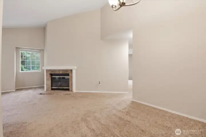 AI of living room w/no furniture