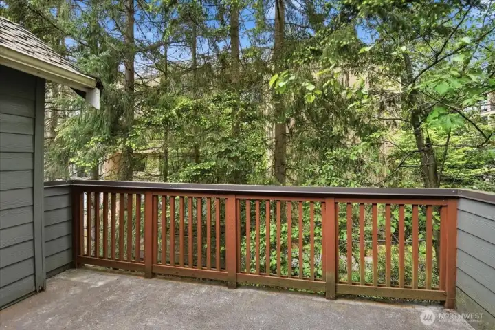Spacious private balcony