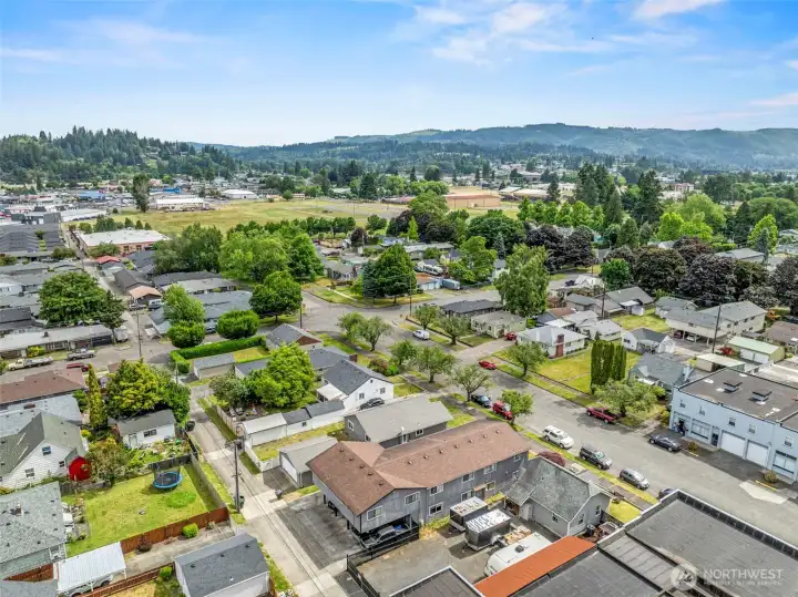 View of the property and neighborhood