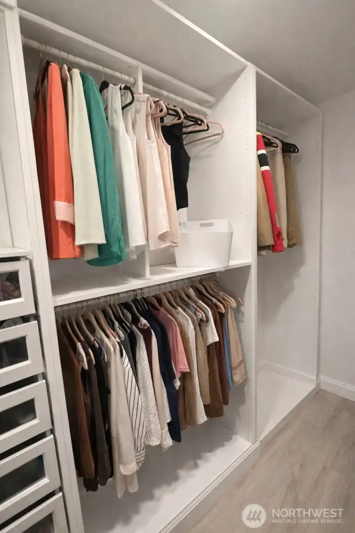 custom primary closet