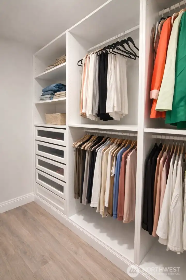 custom primary closet