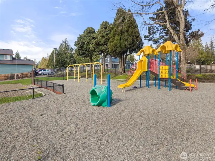 The private community has a playground, boat launch and clubhouse!