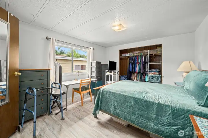 Primary bedroom is a good size. Primary bedroom is a good size.