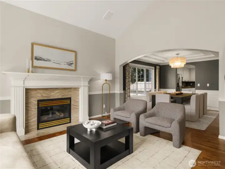 Host with ease in beautifully connected formal living and dining spaces. Host with ease in beautifully connected formal living and dining spaces.