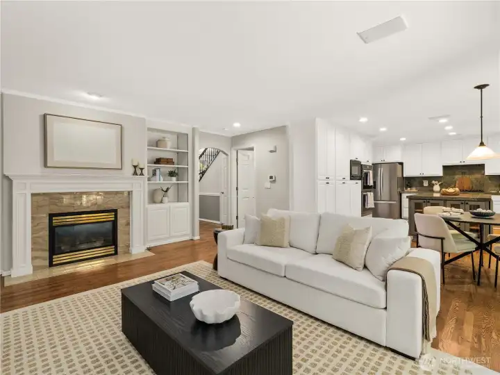 The space offers an inviting setting for everyday living and effortless entertaining. The space offers an inviting setting for everyday living and effortless entertaining.