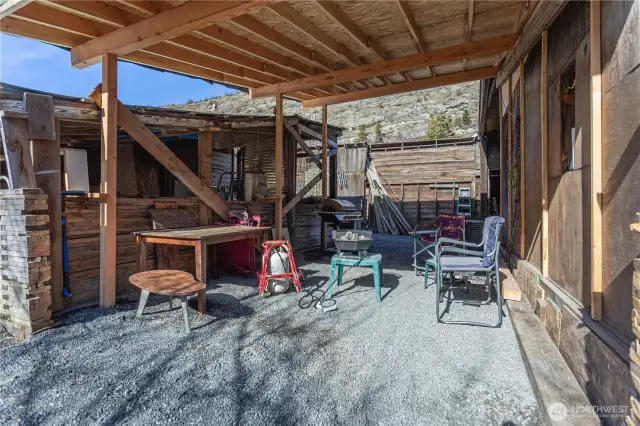 Covered space near creek