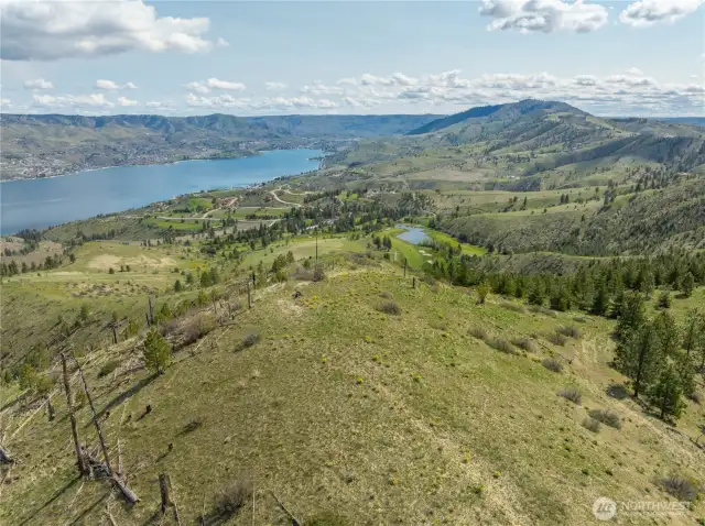 The Southern Peak of the property, with BMR golf course to the East and public lands to the South.