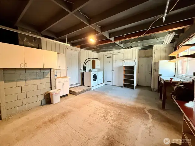 Inside garage