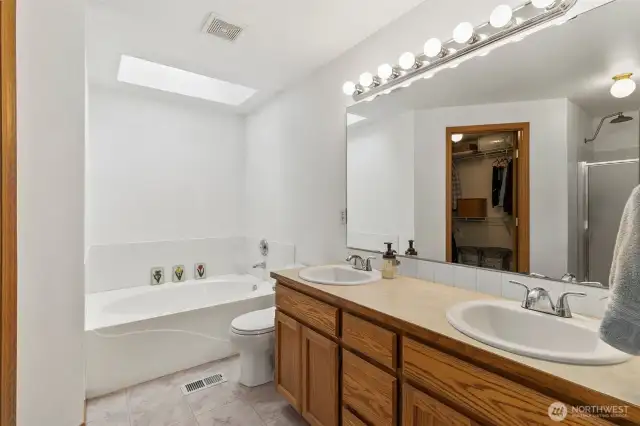 Dual Sinks in the 5 Pc Bath Primary Bath!