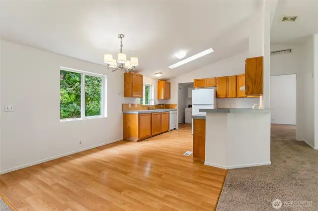 Kitchen with eating space.