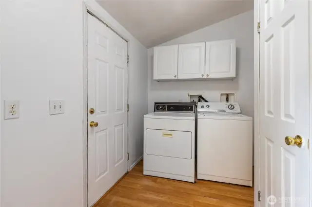 Utility room and door to the back deck.