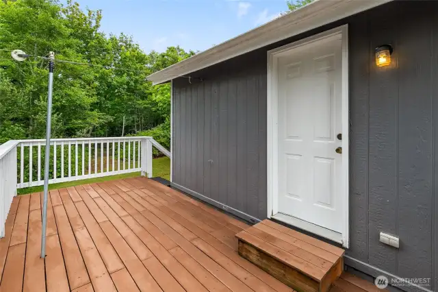 Back deck.