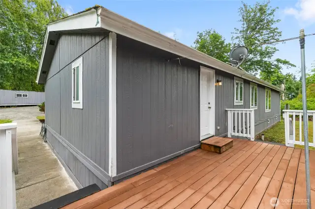 Back deck.