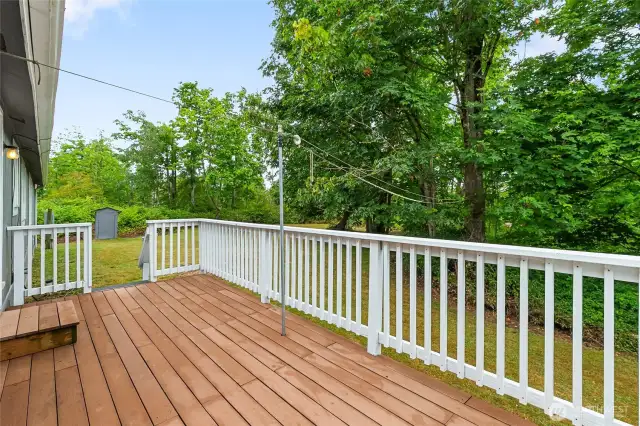 Back deck.