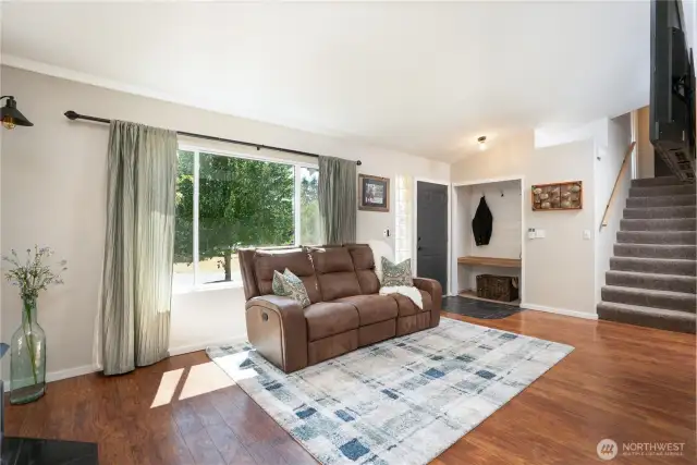 As you enter through the front door you will be greeted by the comfortable floor plan - main floor living includes  this spacious living room!