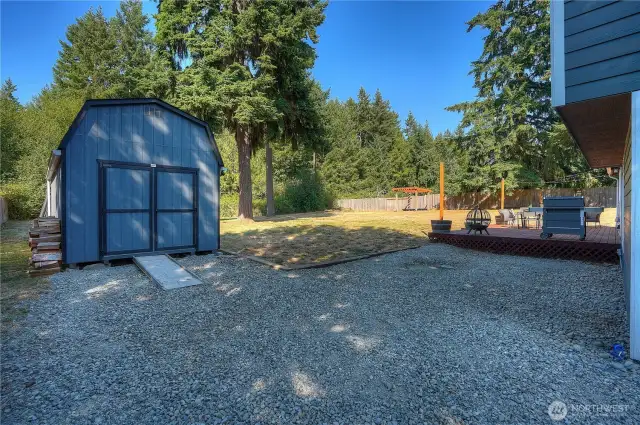 20' X 12' "All Stor Buildings" insulated shed with power & lighting.