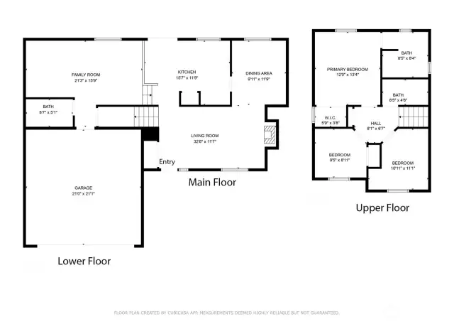 Floor plan of all three levels!