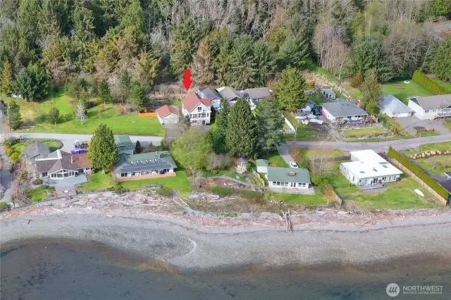 The subject property has lush back and side yards.