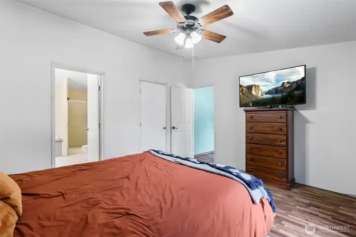 Master bedroom with Master bath and closet.