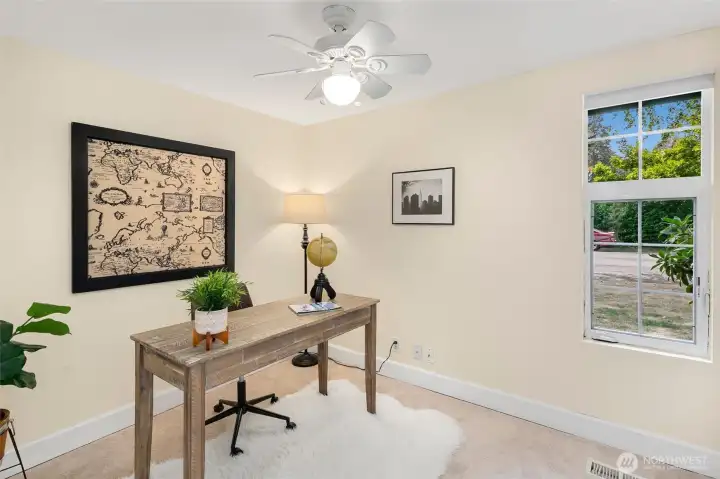 One of three bedrooms.