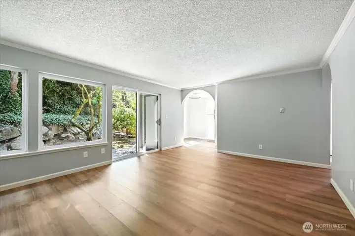 View From living room to dining