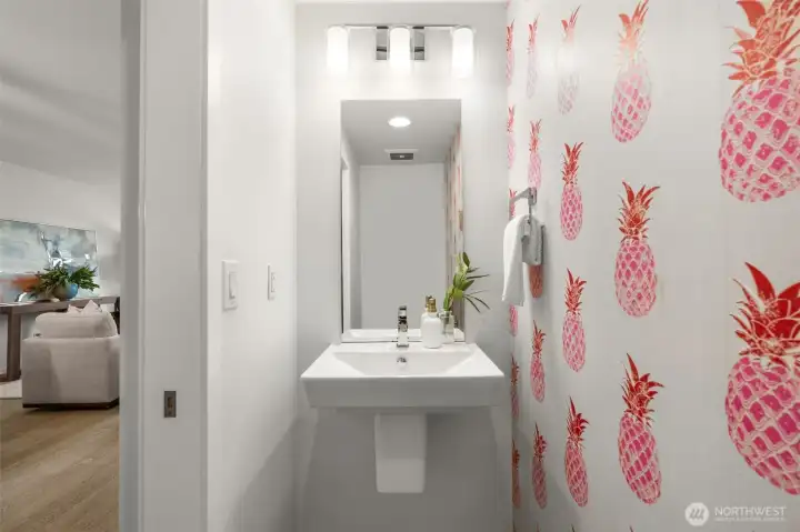 A powder room with personality!