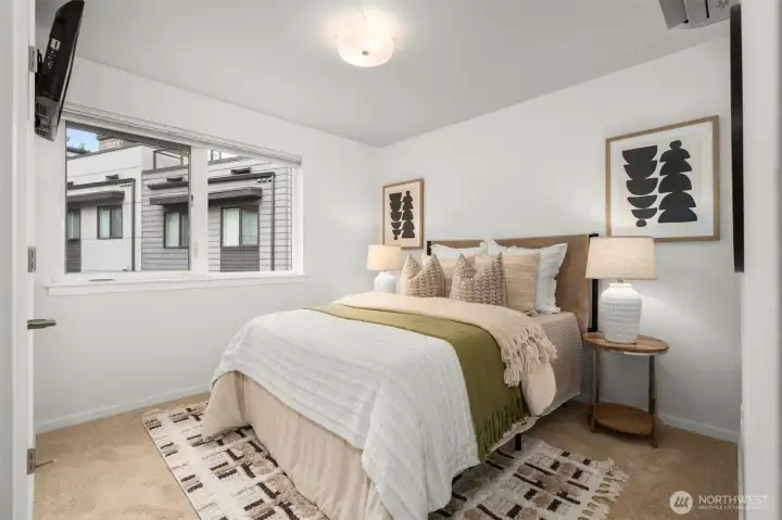 Another of the 3 bedrooms- this one comes with its own tv!