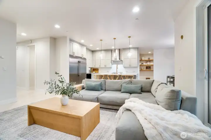 Open Living Room, Kitchen and Dining