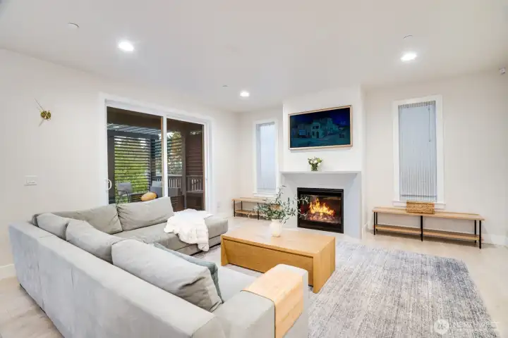 Be sure to checkout the 2 page upgrade sheet. Included is the 45" fireplace and logs which beautifully center the room.