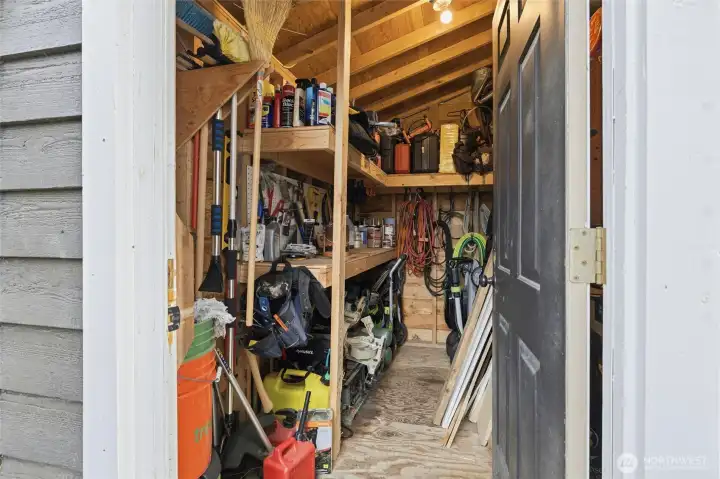 Perfect for storing garden and yard tools.