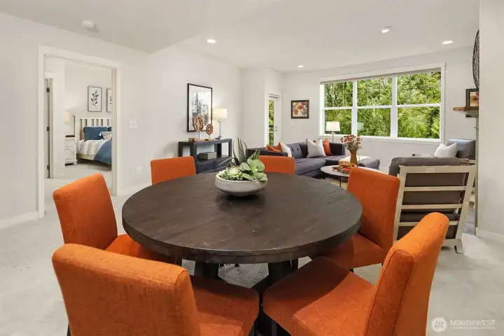 All of the windows offer year round greenery and private views.