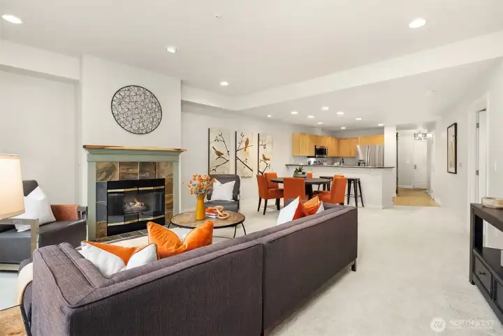 The interior walls have been freshly painted and the entire unit offers abundant lighting.