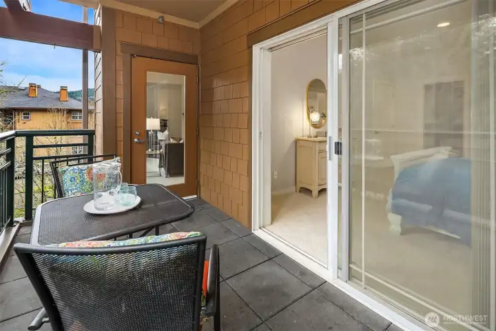 Slider off primary suite as well as balcony access from the living room.