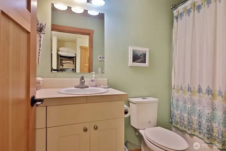 Downstairs full bath.