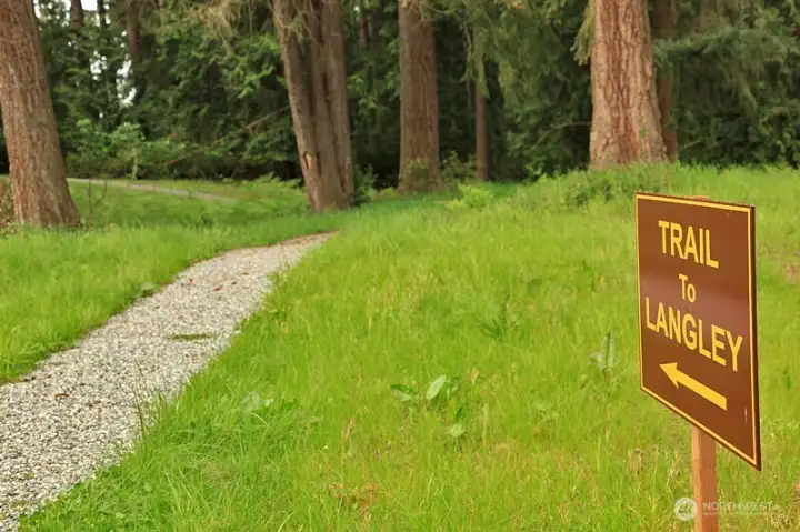 There is a trail to downtown Langley!