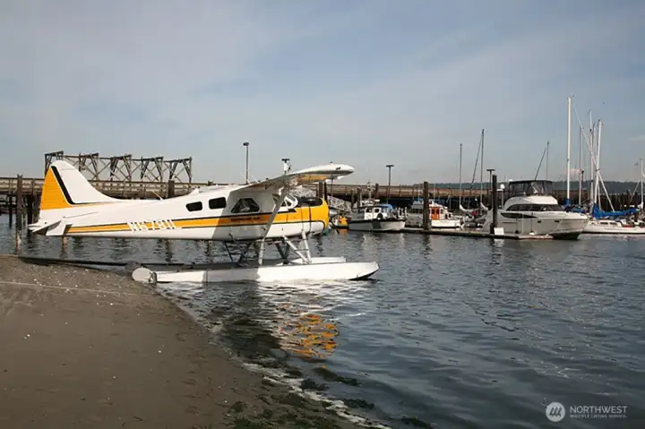 The Langley seawall allows for beach walks and whale watching!