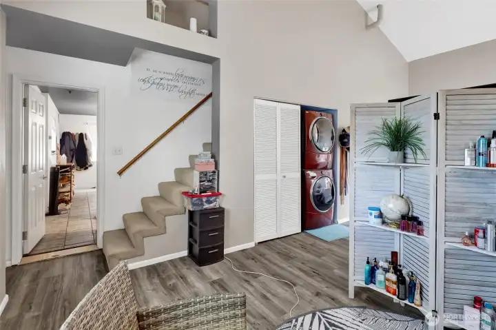 The casita features two levels