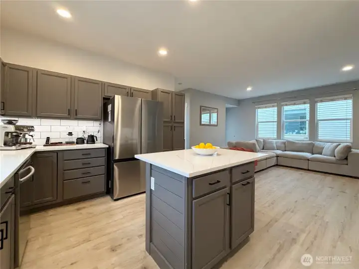 Cook while you entertain in the spacious main living area