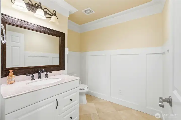 Main floor guest half bath Main floor guest half bath