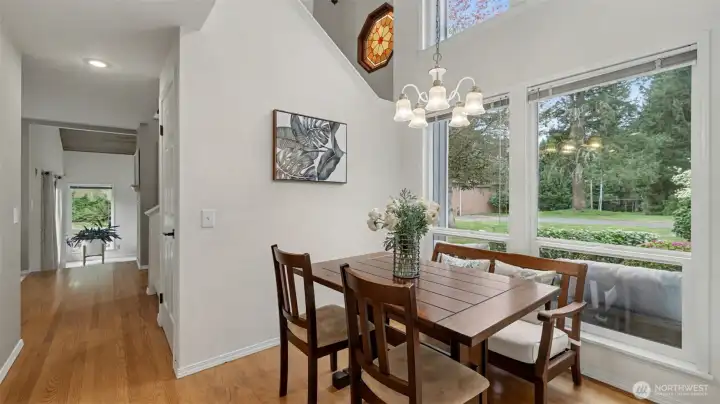 Casual dining nook off the kitchen.