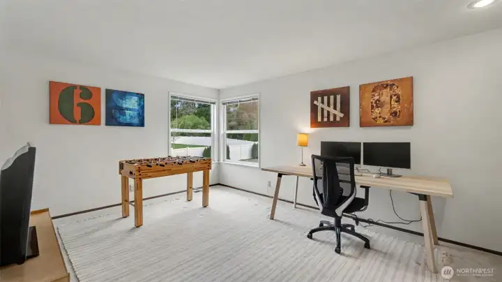 Spacious bedroom, bonus room, office, media room? This room offers the flexibility to meet your needs. Closet to the right not shown.