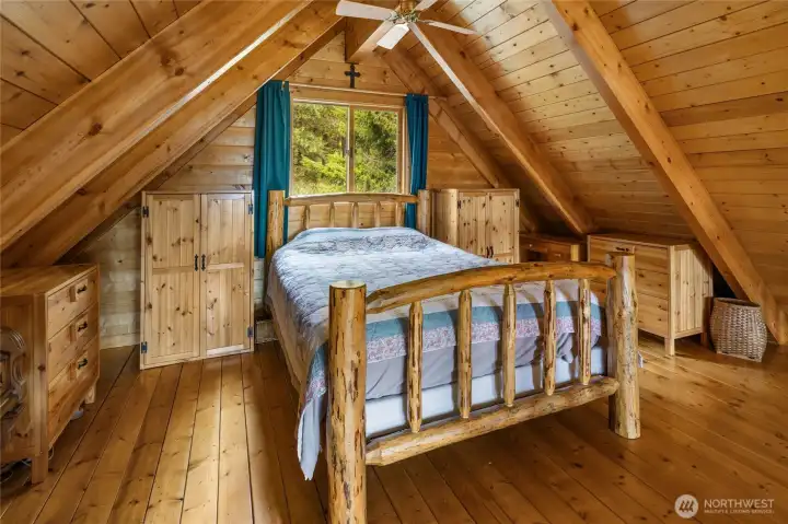 Custom log furniture included.