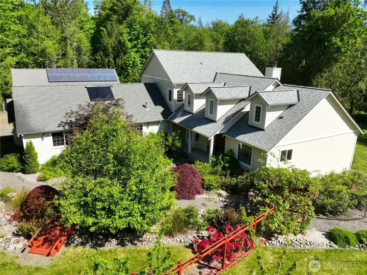 Mature, easy care landscaping and a welcoming entryway greet you!