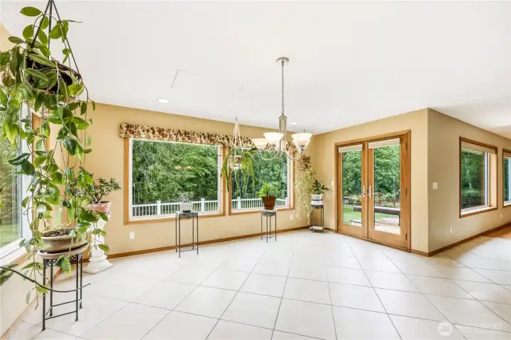 Easy access to the composite porch from the kitchen and dining area.