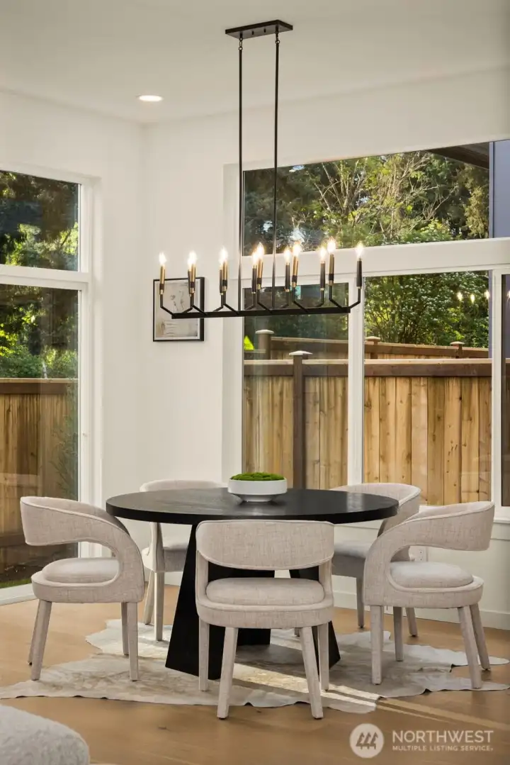 Large windows bring in lots of natural lighting throughout.