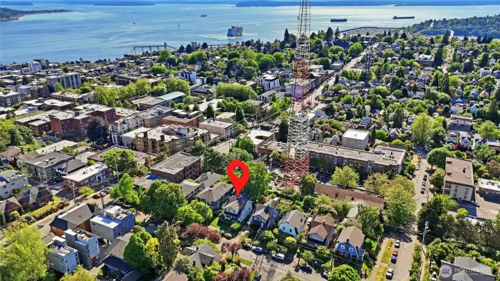 1 block off of Queen Anne Ave.