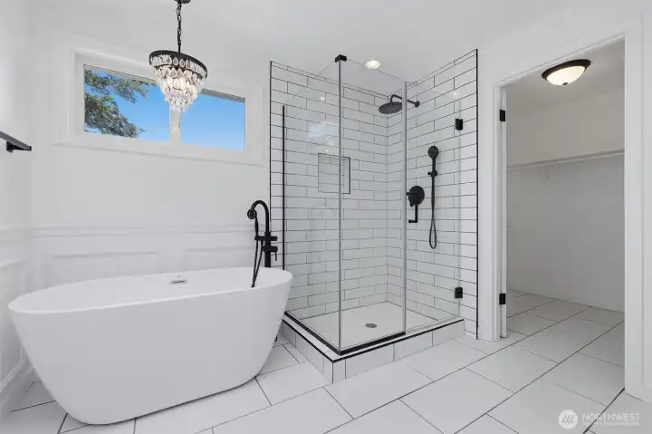 Primary bath is a show stopper!