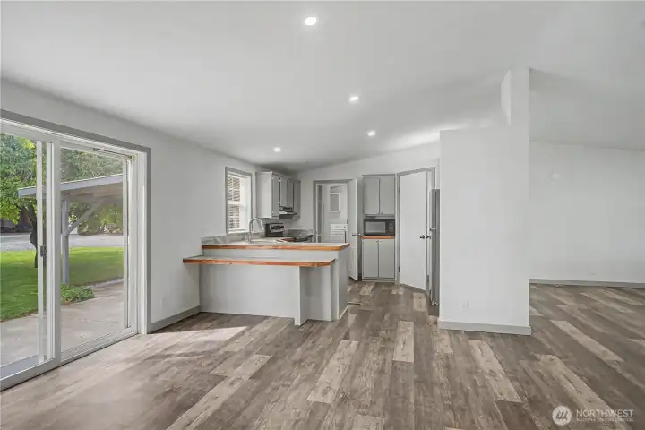 Dining room looking at kitchen Dining room looking at kitchen